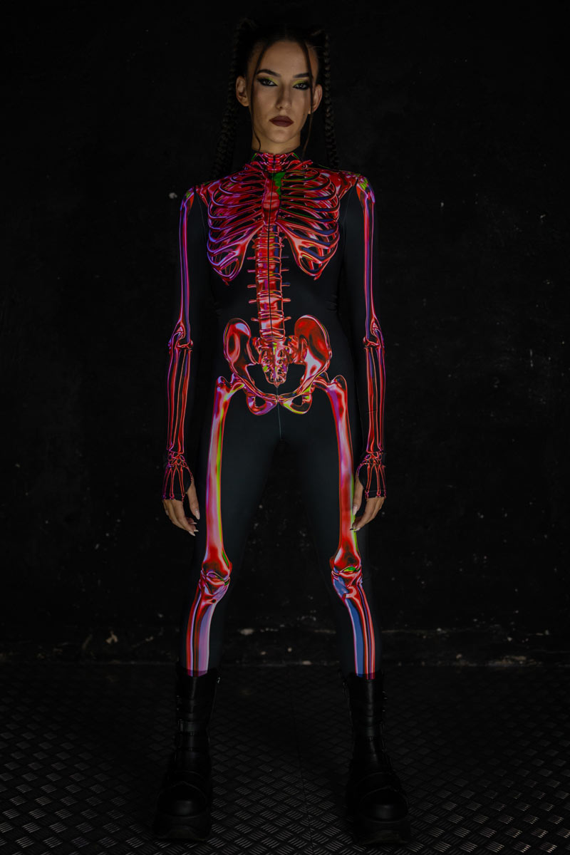 Ruby Skeleton Costume Full View