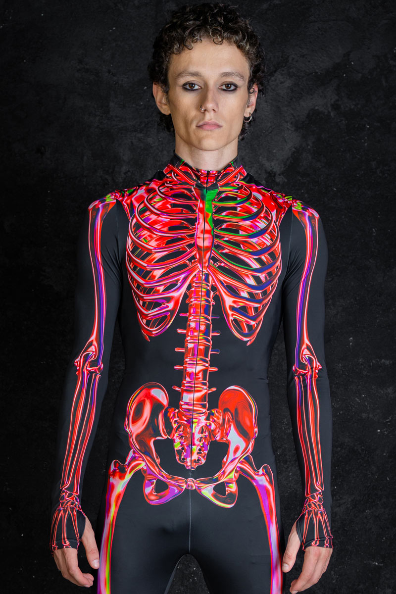 Ruby Skeleton Male Costume Front View