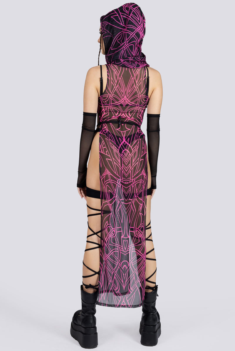 Rune Spell High Slit Dress | Devil Walking Rune Spell High Slit Dress | Devil Walking