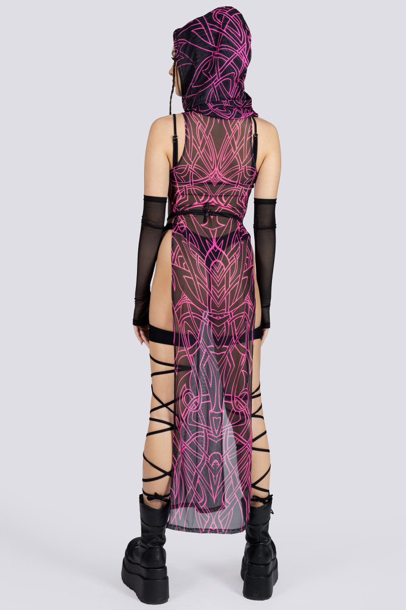 Rune Spell Sheer Dress