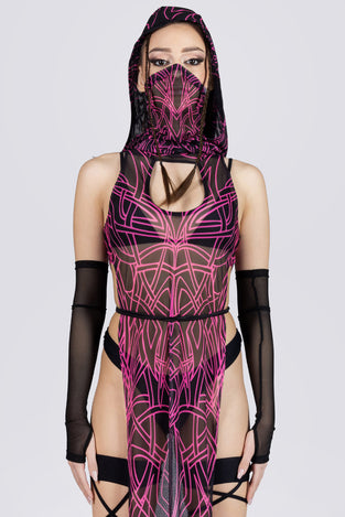 Rave Outfit Rune Spell High Slit Dress