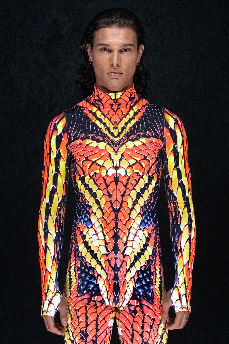 Sand Viper Men's Costume UV Close View