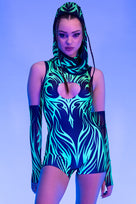 Rave Outfit Savage Aura Cut Out Romper