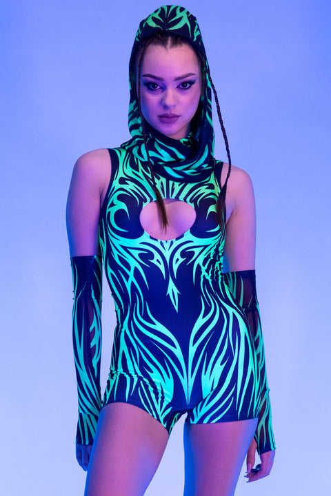 Rave Outfit Savage Aura Cut Out Romper