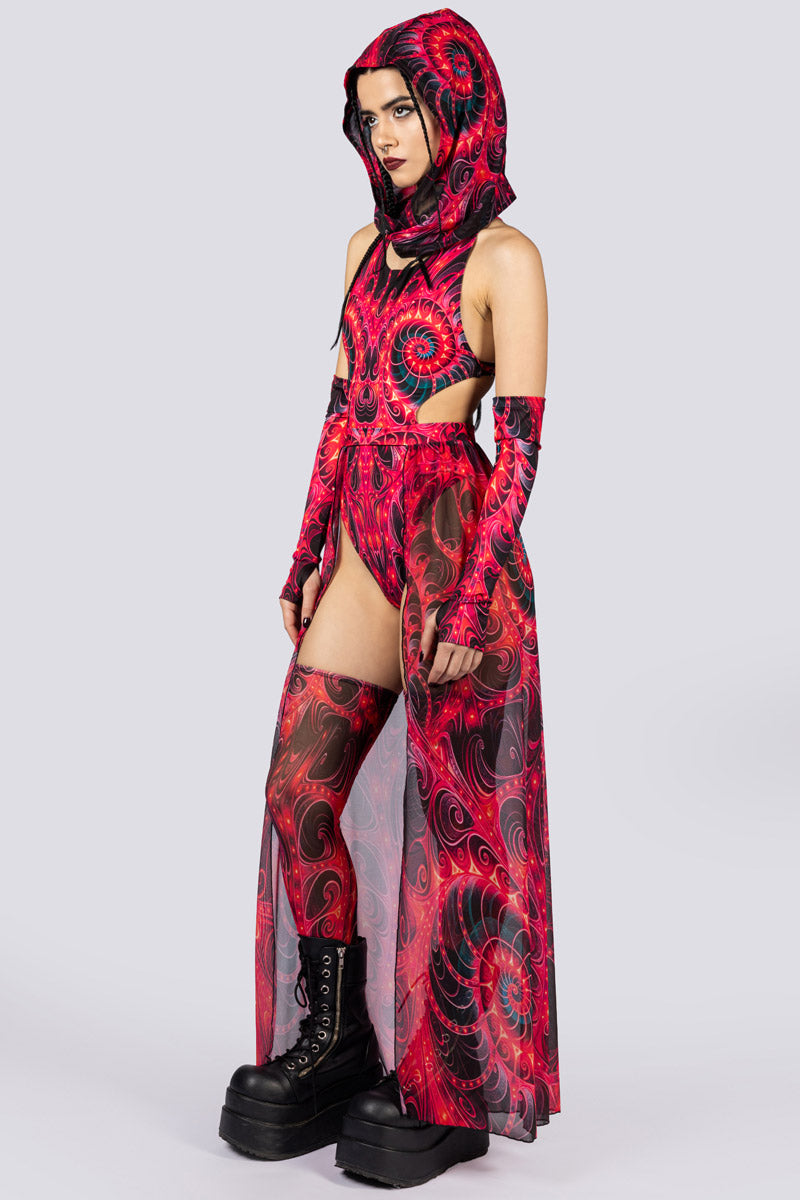 Scarlet Enigma High Cut Bodysuit Side View