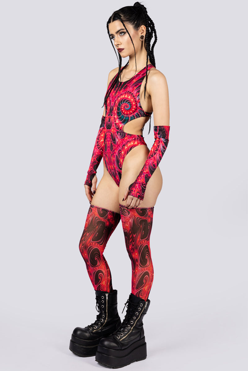 Scarlet Enigma Sheer Maxi Skirt Side View