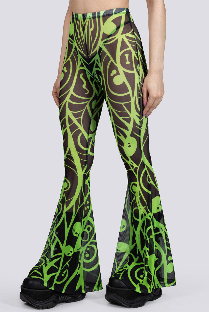 See U Mesh Flared Pants