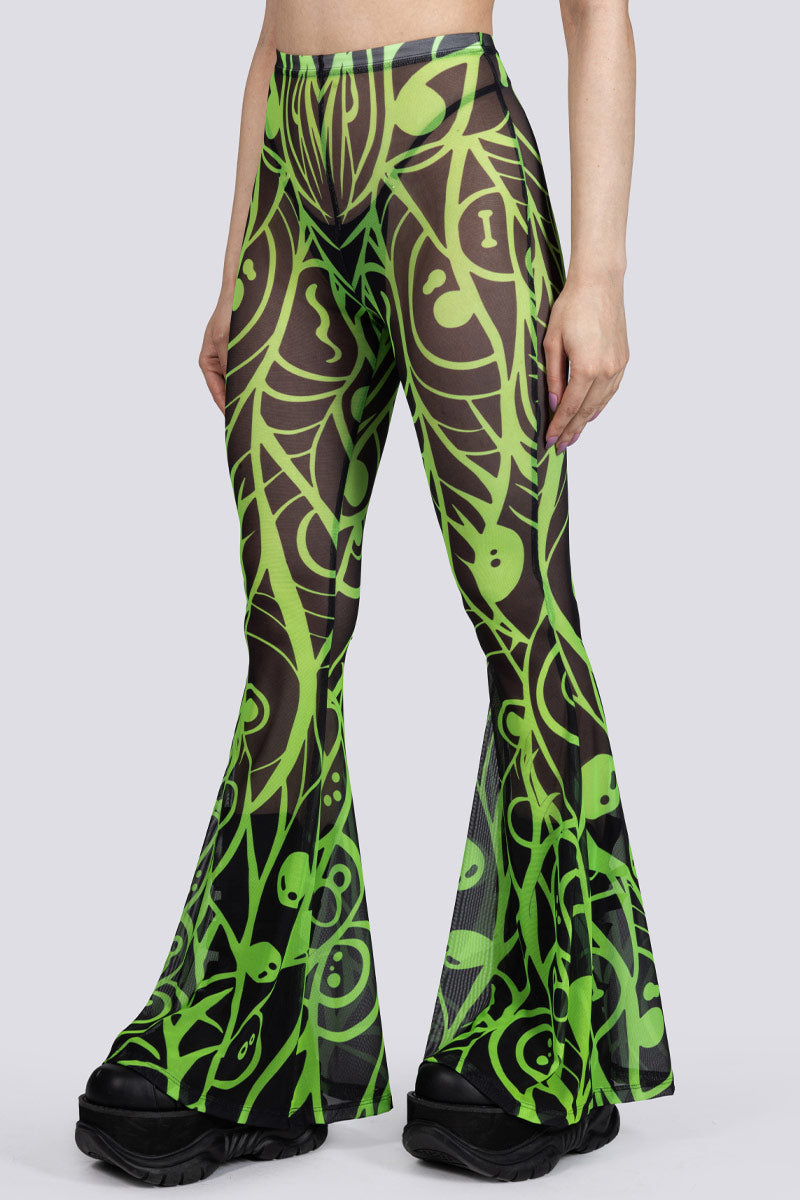See U Mesh Flared Pants