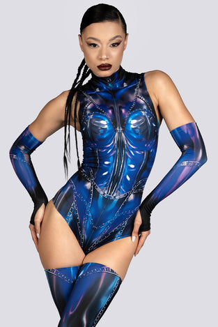 Sexy Cat Sleeveless Bodysuit Halloween Outfit