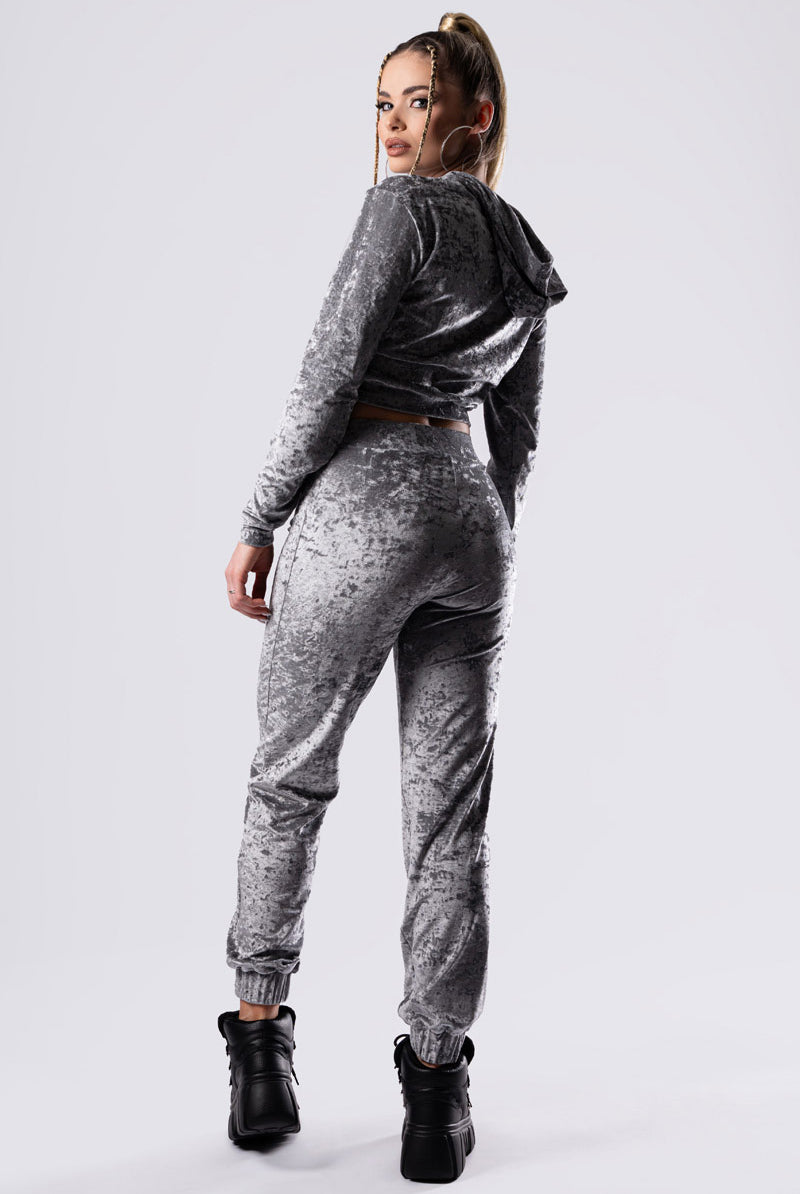 silver-fox-cropped-hoodie-grey-velvet-back-view