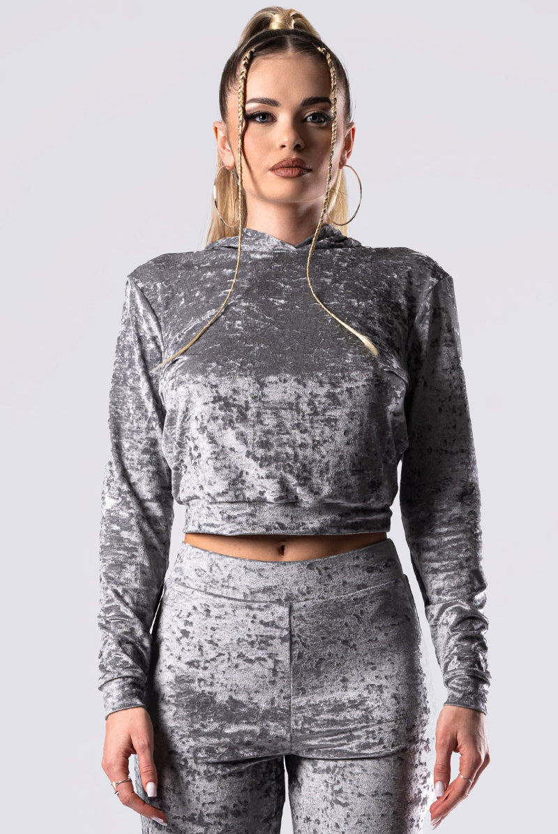 silver-fox-cropped-hoodie-grey-velvet-close-view