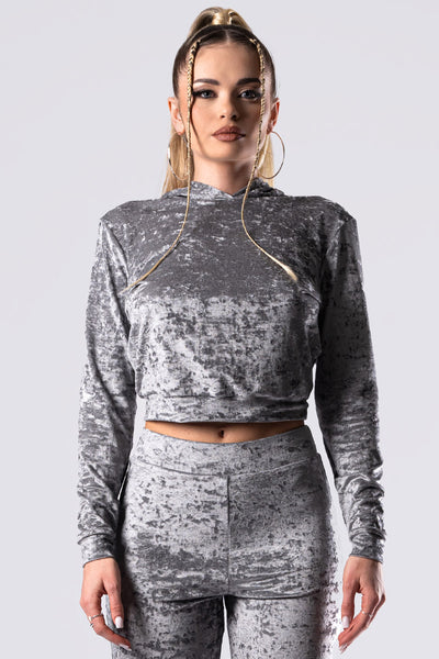 silver-fox-cropped-hoodie-grey