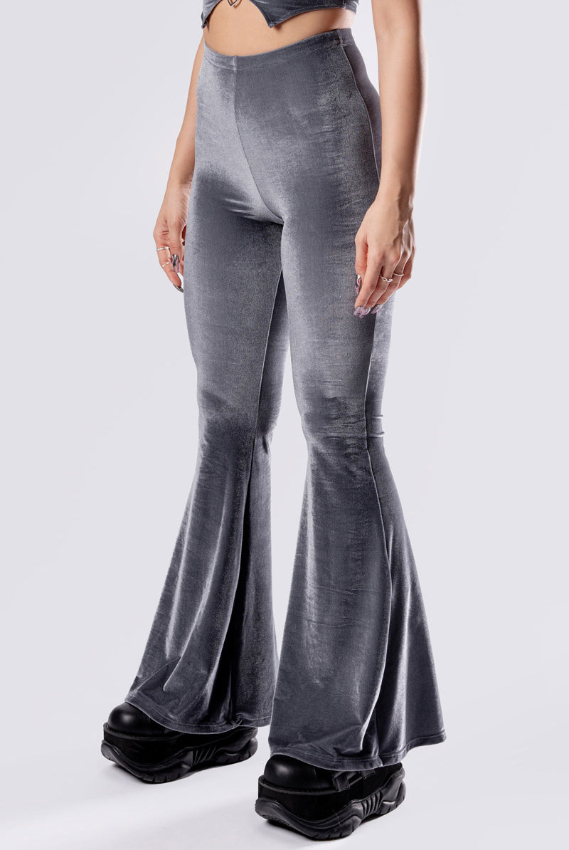 silver-sass-flare-pants-grey-velvet-front-close-view