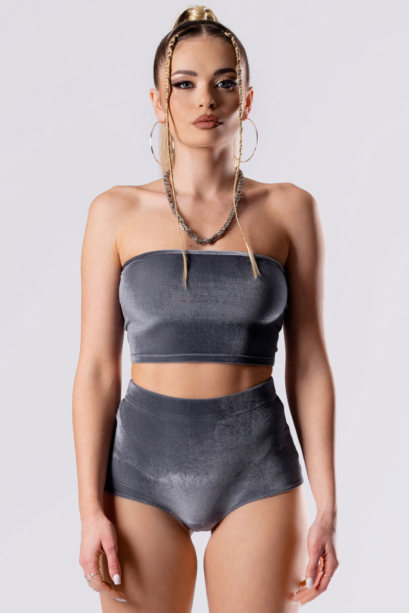 silver-sass-long-tube-top-grey-velvet-close-view