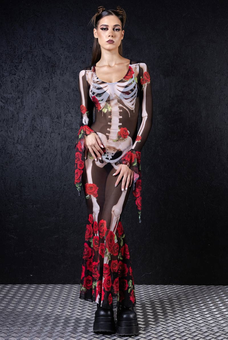 Skeleton & Roses Sheer Mesh Dress Skeleton & Roses Sheer Mesh Dress