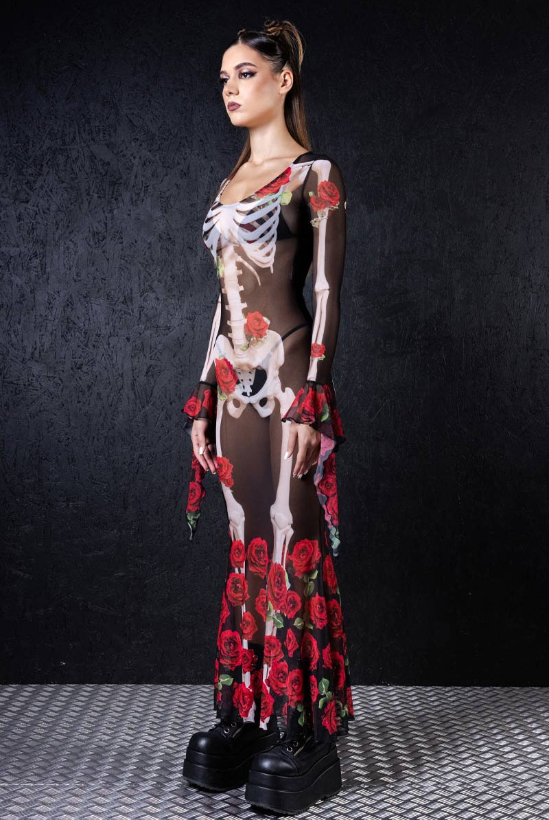 skeleton-n-roses-sheer-mesh-dress-side-view