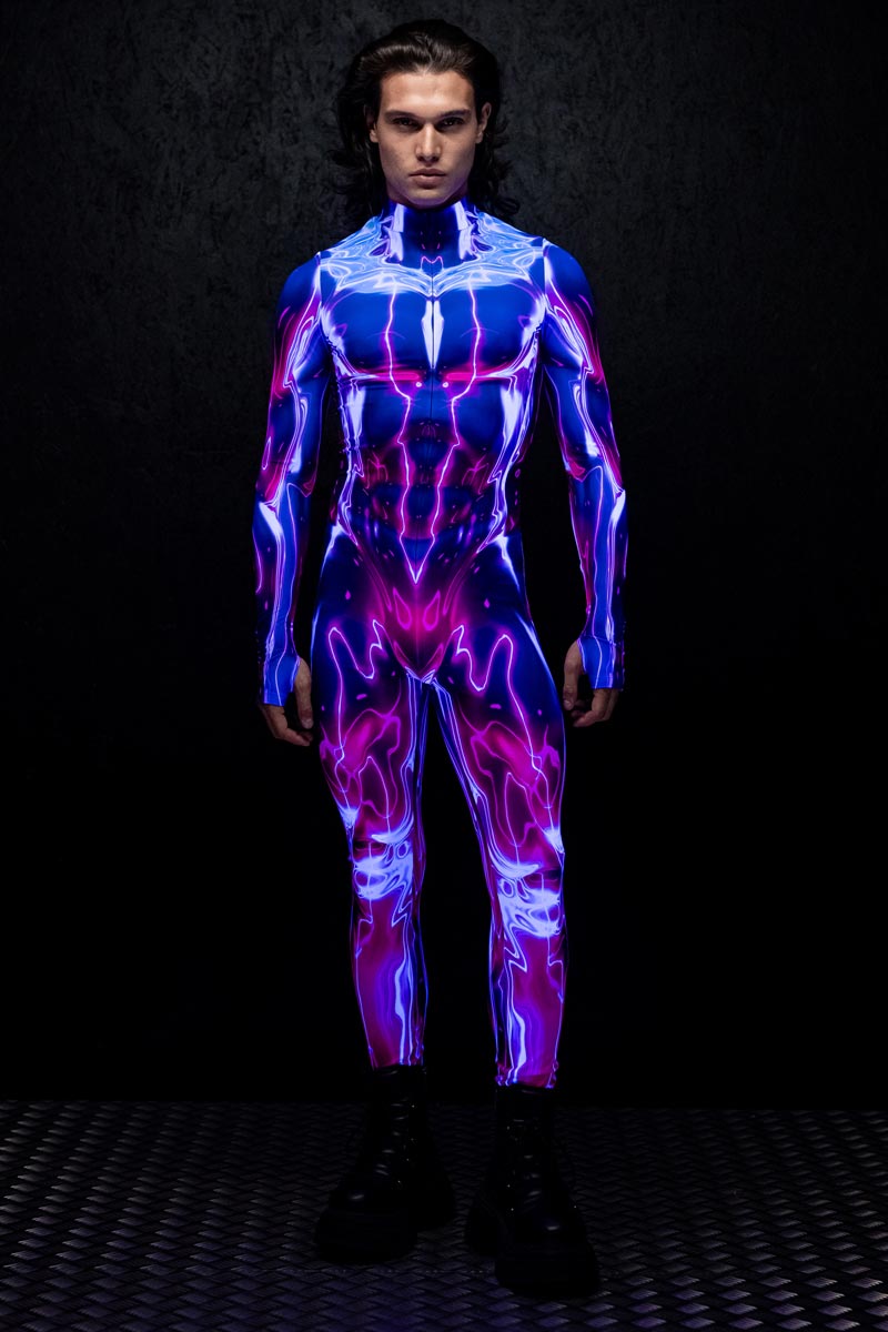 Space Wanderer Men's Costume UV Front View