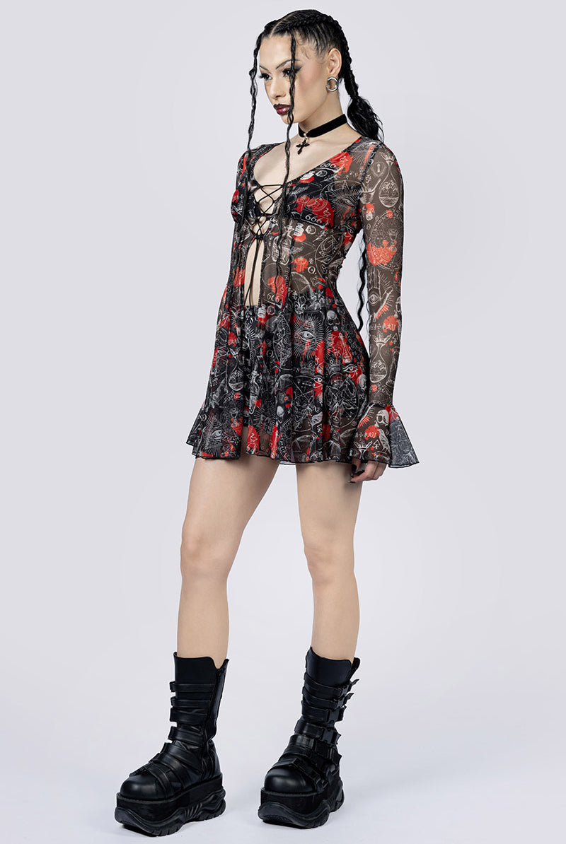 Spellcraft High Waisted Shorts Set Side Gothic Clothes