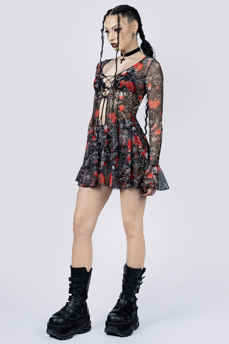 Spellcraft High Waisted Shorts Set Side Gothic Clothes