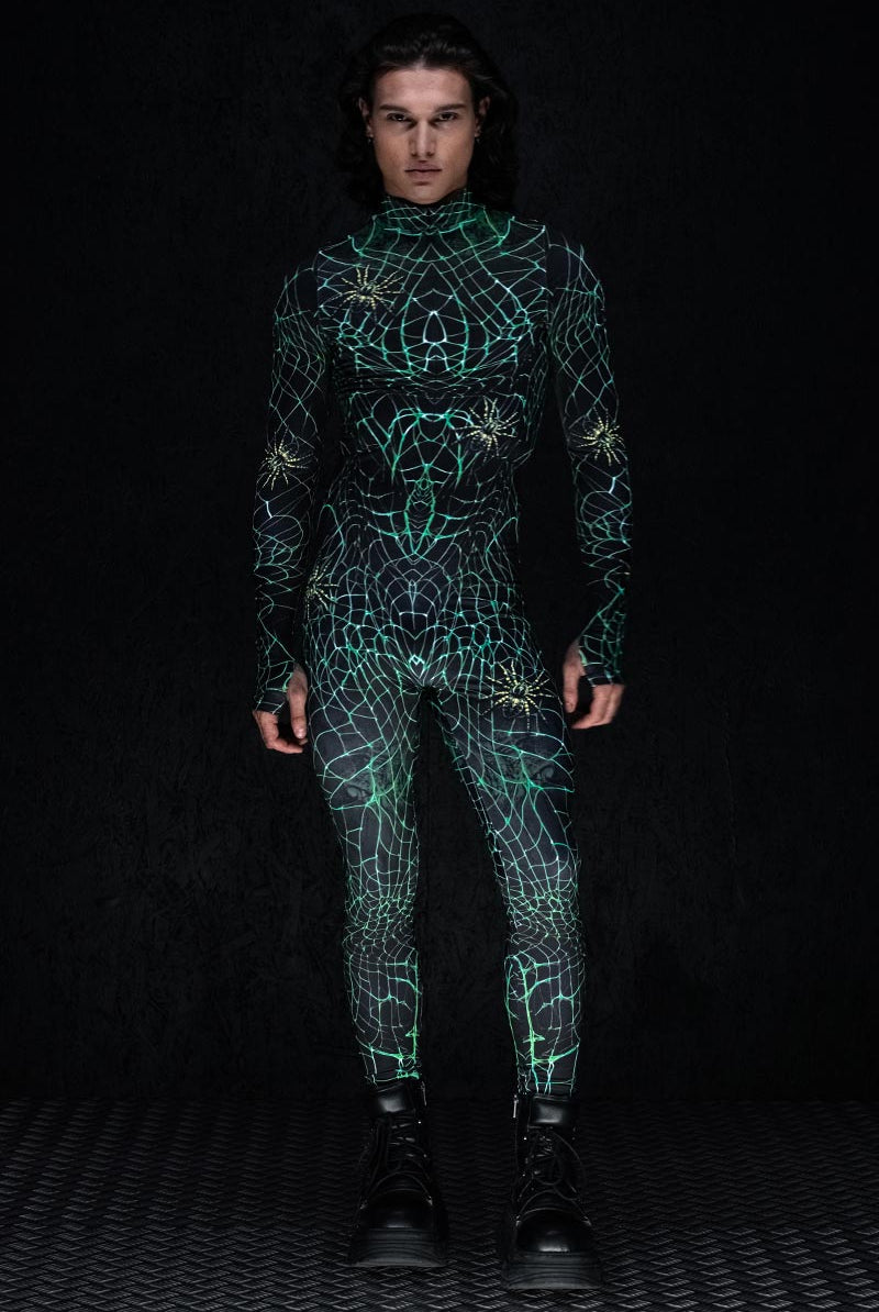 Spider Trap Men's Costume UV Front View