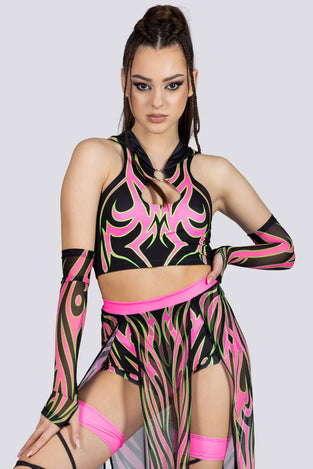 Rave Outfit Spirit Dancer Maxi Skirt Set