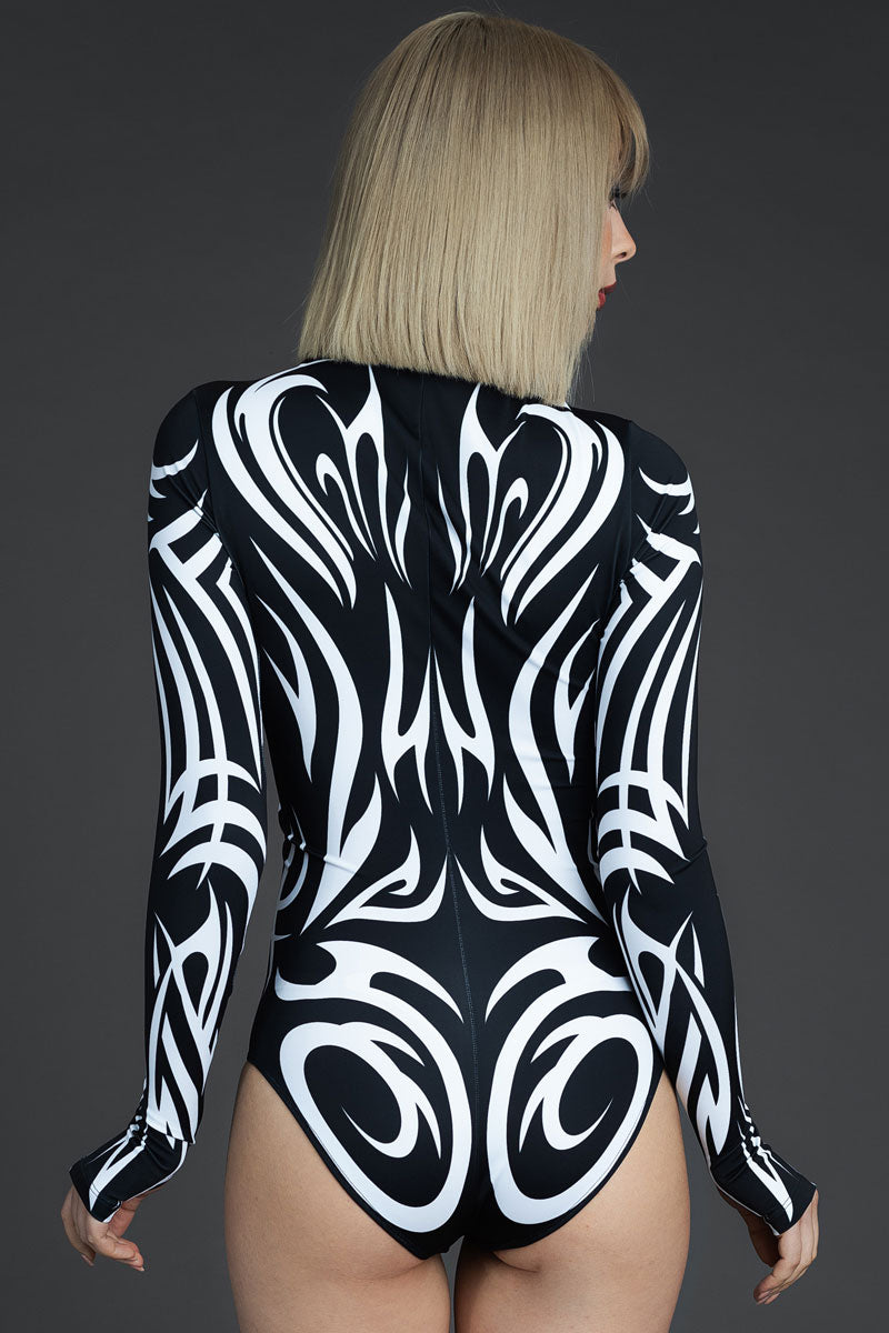 Spiritual Realm Long Sleeve Bodysuit Front View