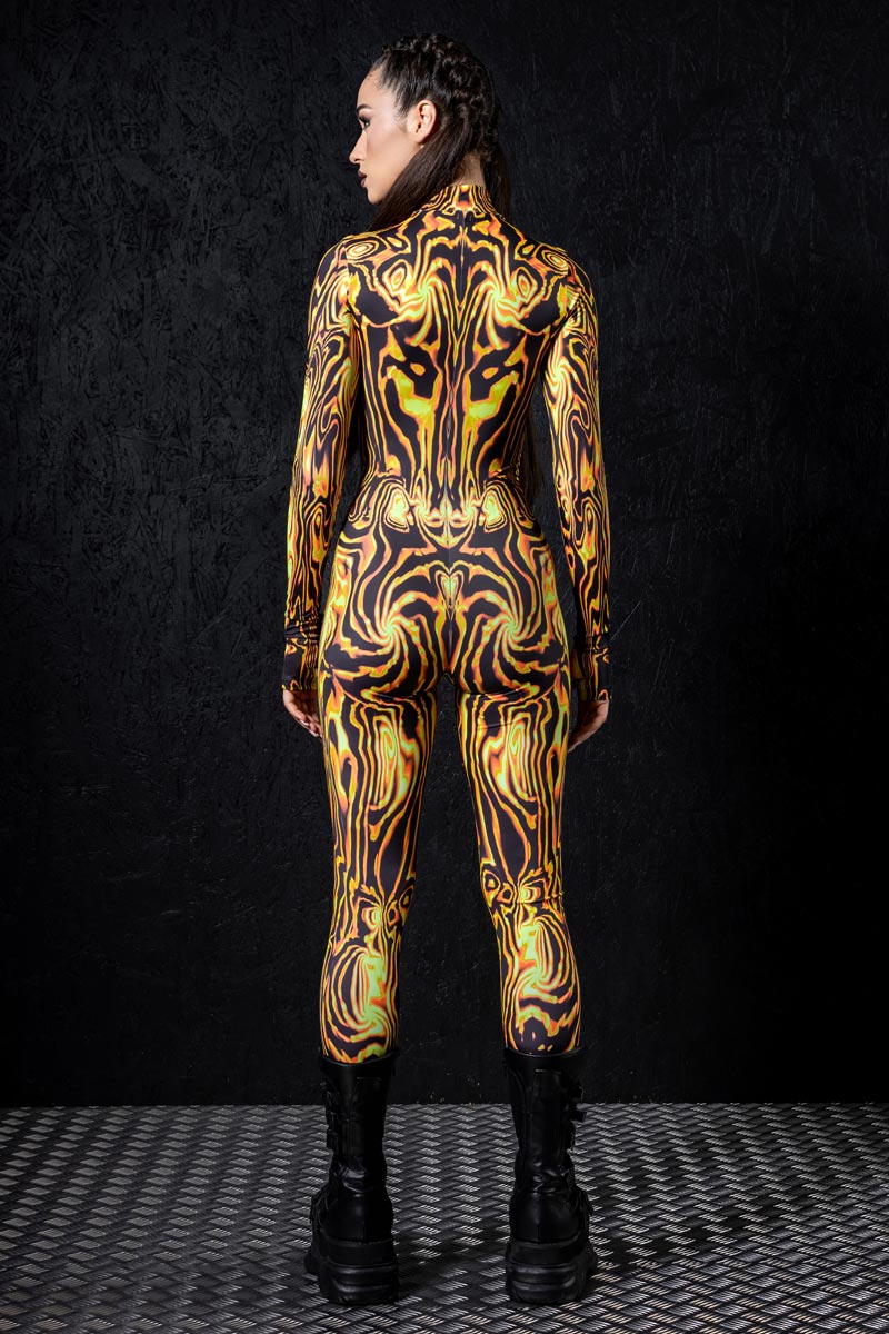 Orange Starburst Sci-fi Costume for Halloween & Rave | Devil Walking