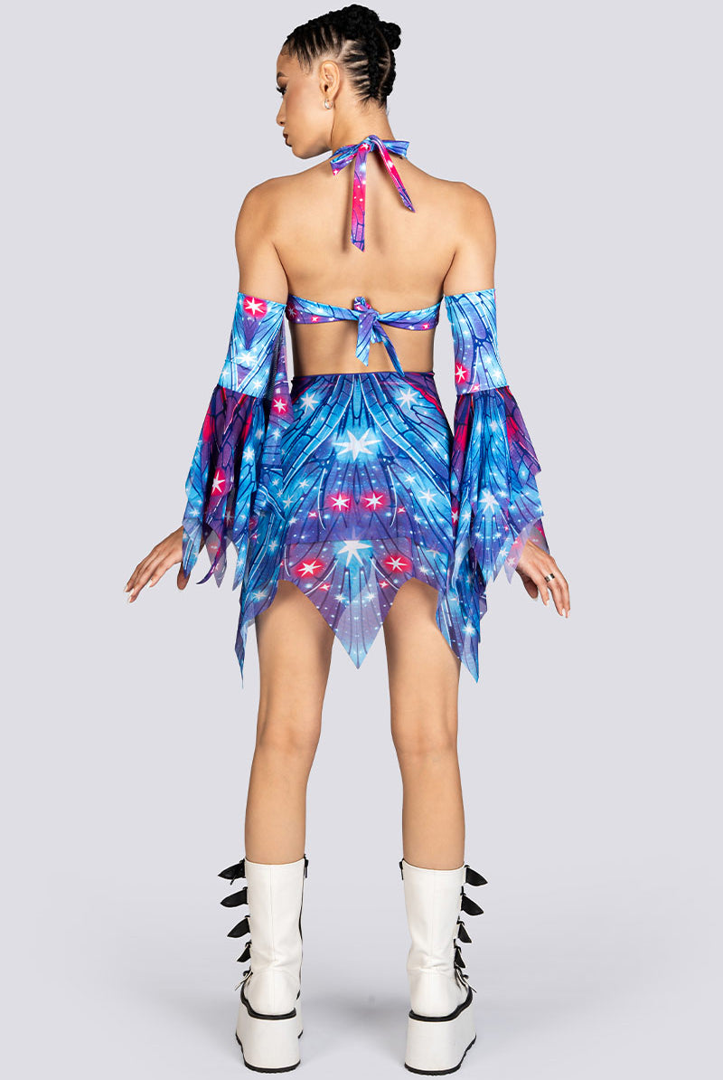 Stardust Fairy Cut Out Handkerchief Dress Rave Halloween Style