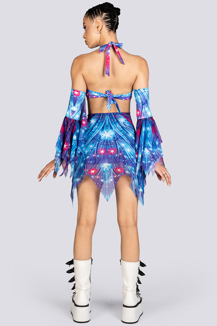 Stardust Fairy Cut Out Handkerchief Dress Rave Halloween Style