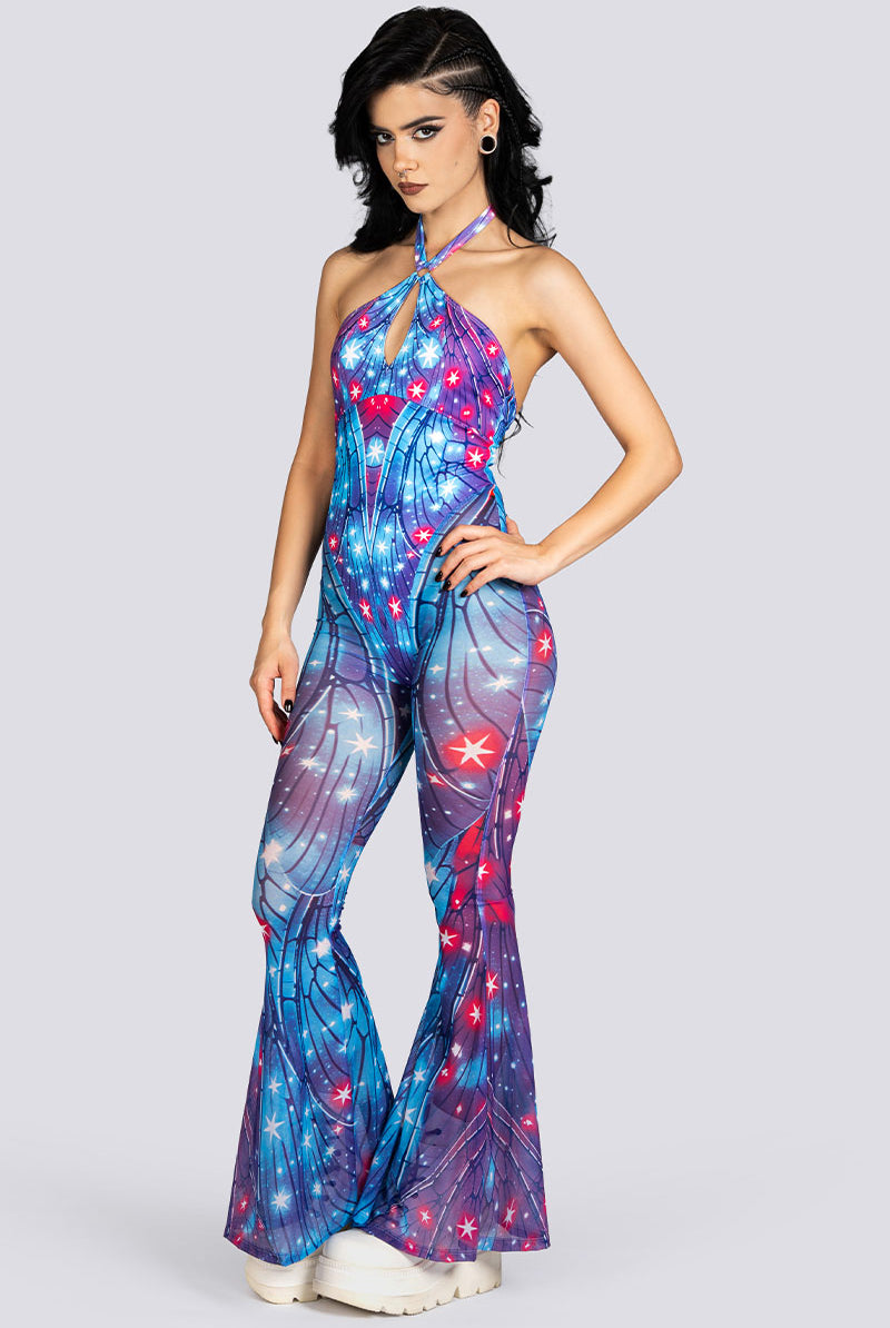 Stardust Fairy Hooded Mesh Cape Rave Halloween Wear