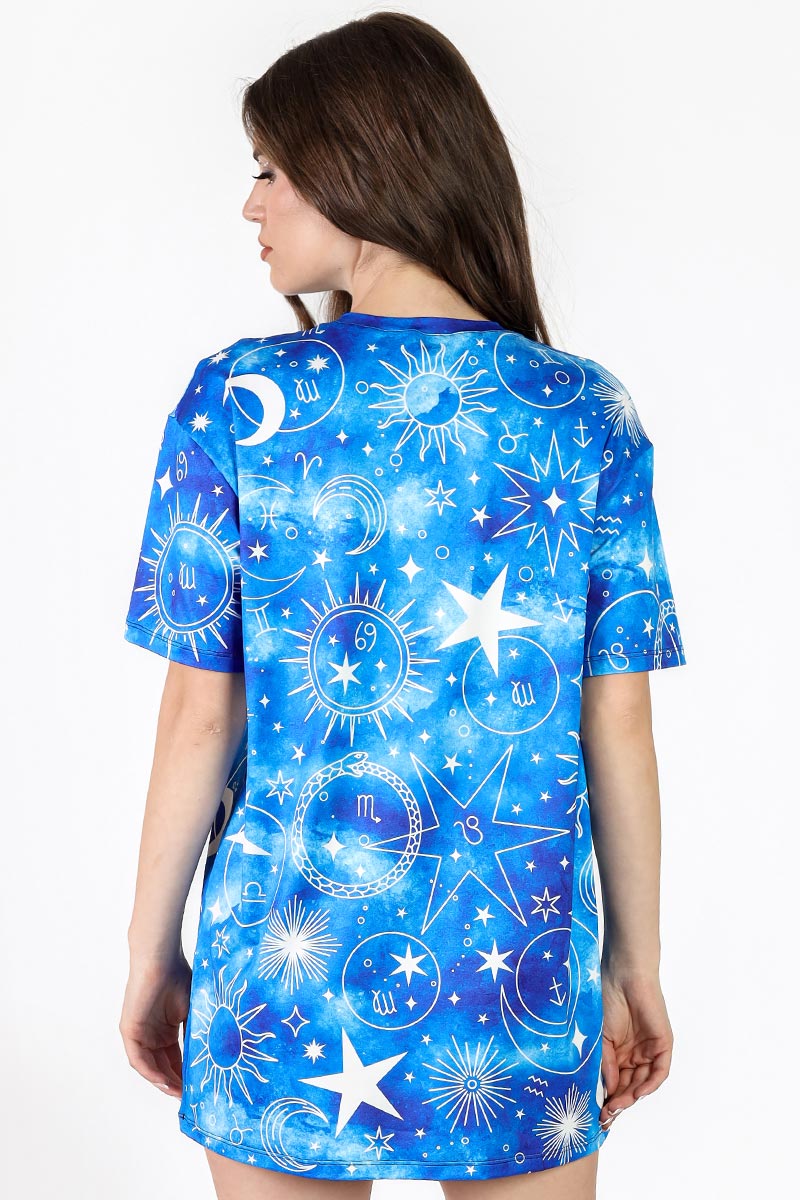 Starry Skies Oversized Tee Back View
