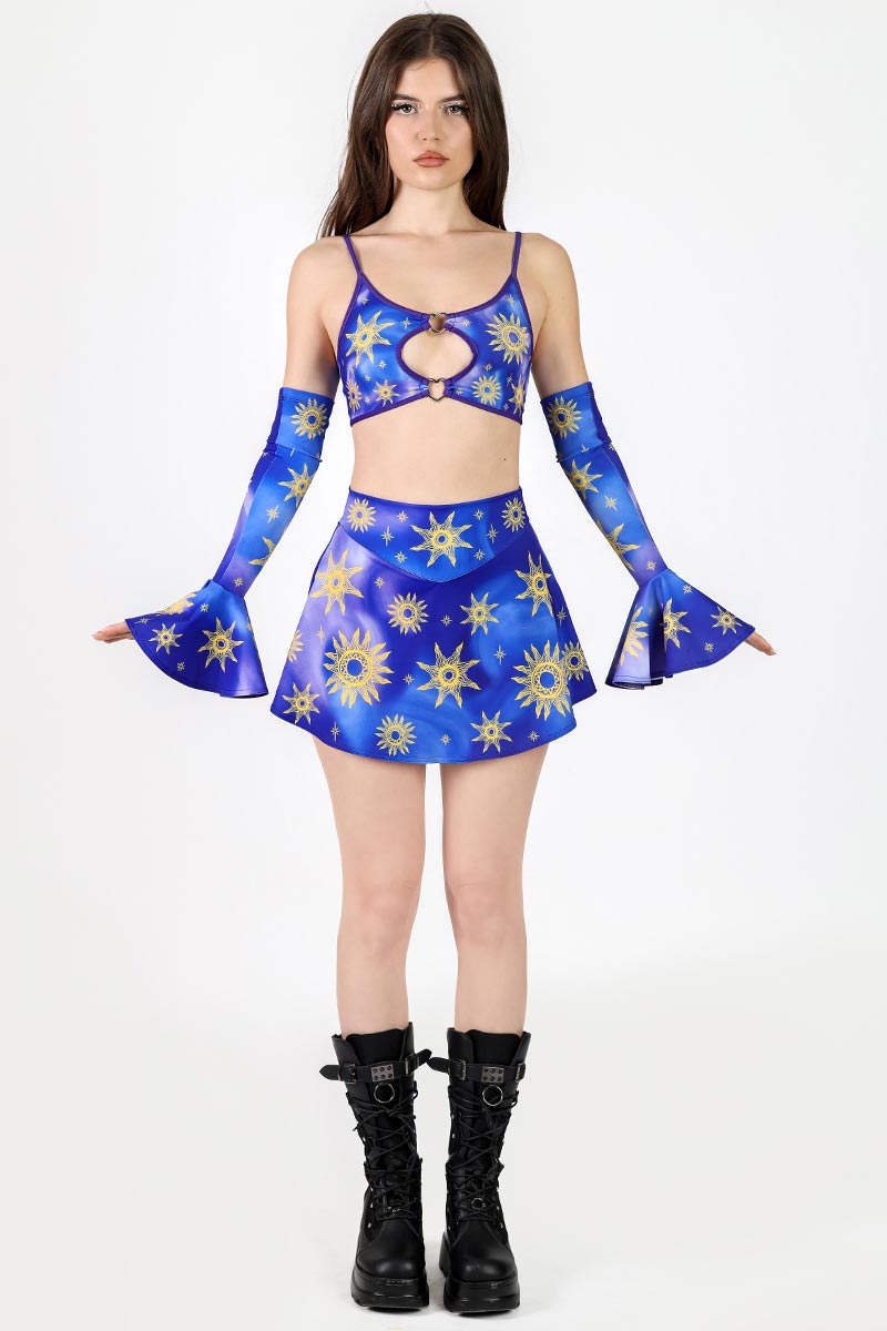 Sun Dance Underboob Heart-Ring Rave Bra Top for Women