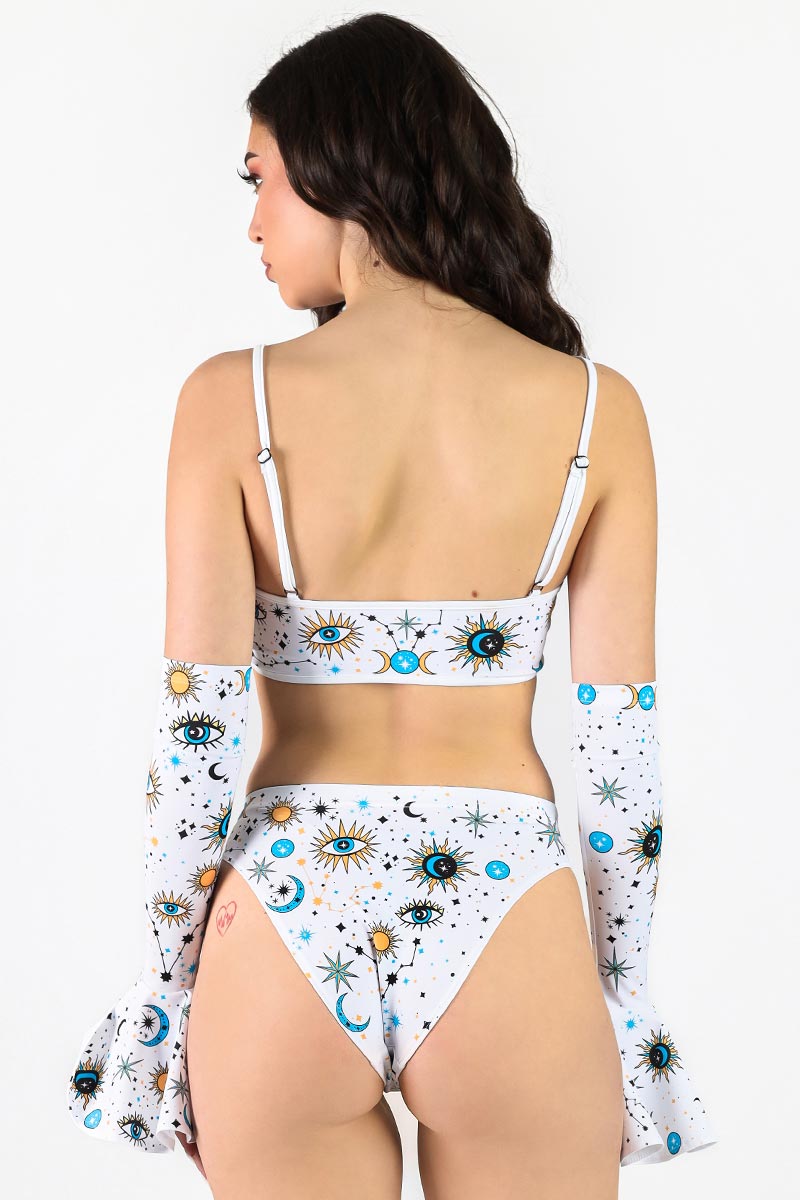 Sunlight Esoterica High Cut Booty Shorts Set Back View