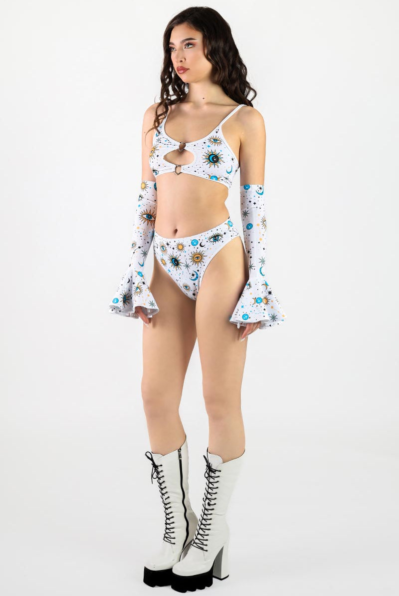 Sunlight Esoterica High Cut Booty Shorts Set Side View