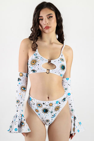 Sunlight Esoterica Underboob Heart-Ring Bra Top Front View
