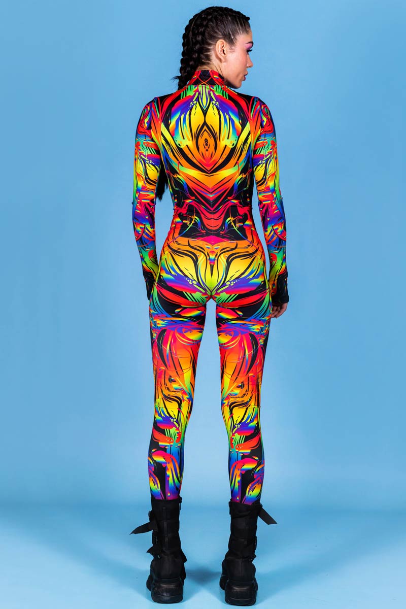 Sunset Love Costume in Rainbow Colors for Rave & Pride | Devil Walking