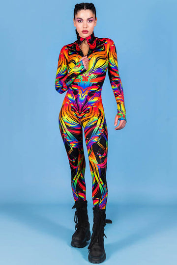 Sunset Love Costume in Rainbow Colors for Rave & Pride | Devil Walking