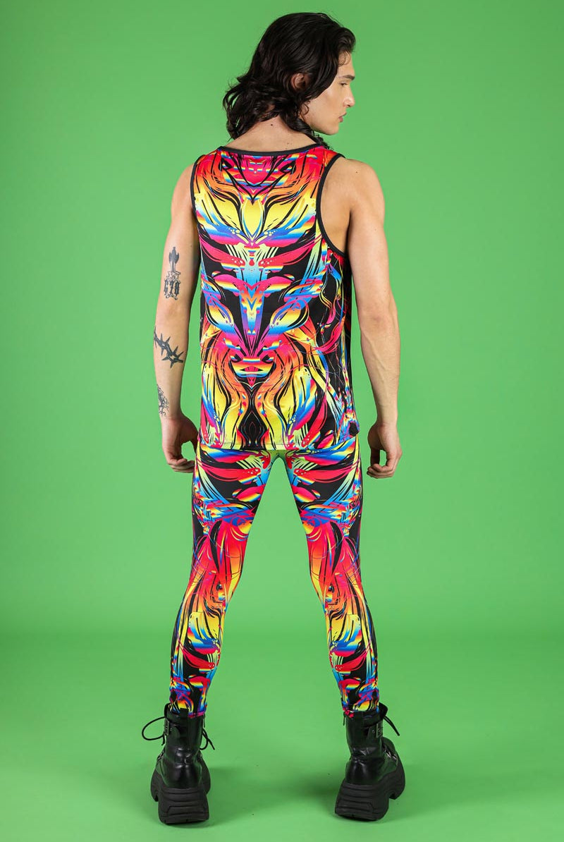 Sunset Love Men's Leggings Back View