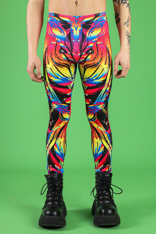 Sunset Love Men's Leggings Close View