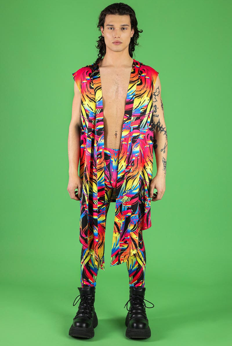 Sunset Love Men's Kimono Front View