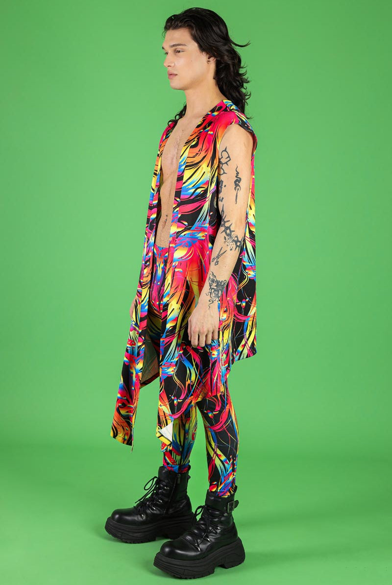 Sunset Love Men's Kimono Side View