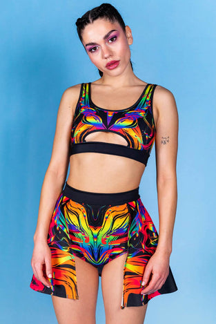 Rave Outfit Sunset Love Two Piece Set Close View