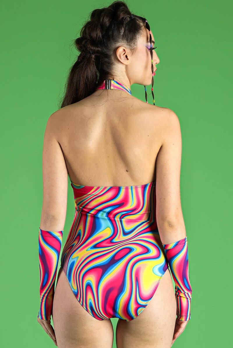 Sunset Mirage Cut Out Bodysuit Back View