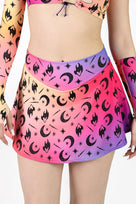 Sunset Sorcery High Waisted Skort Close View
