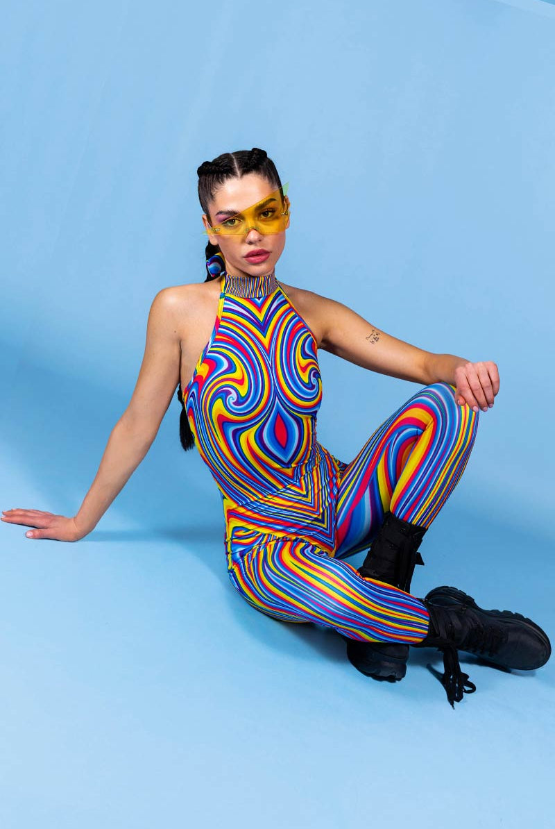 Swirl Girl Catsuit Close View