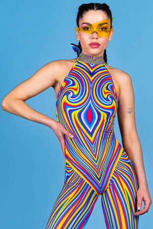 Swirl Girl Catsuit Front View 