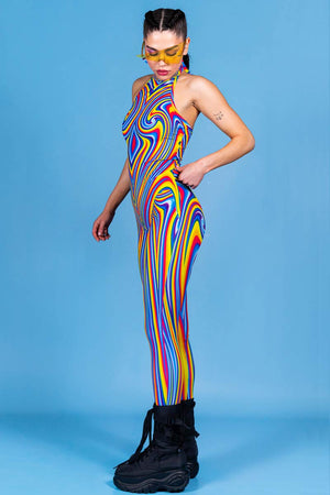 Swirl Girl Catsuit Side View