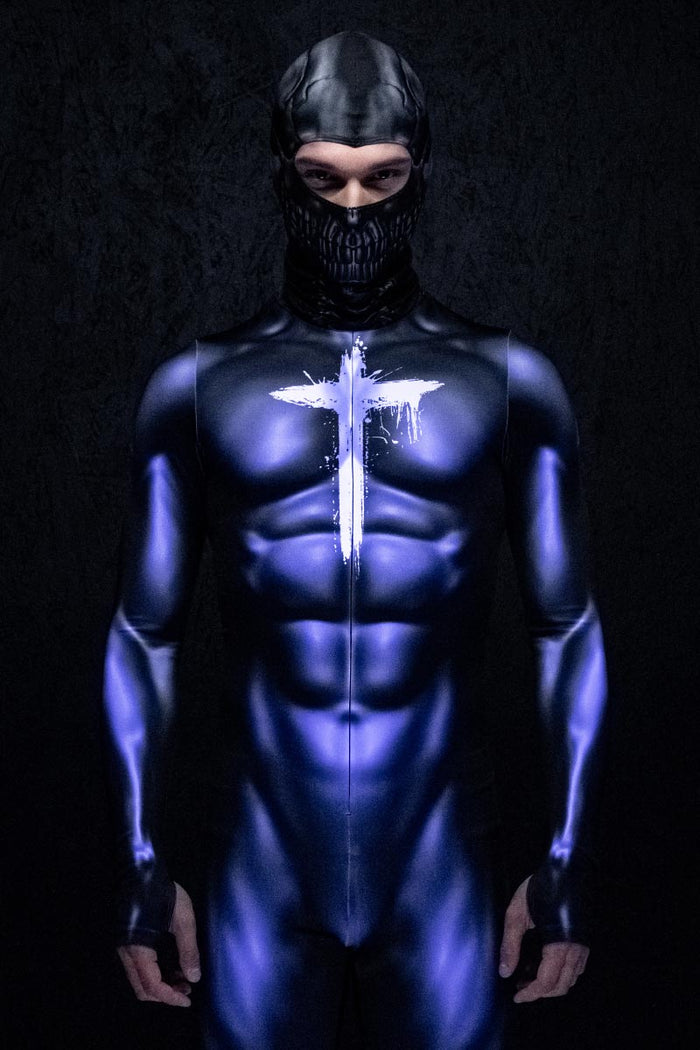 Rave Outfit The Priest Men'S Costume Uv Close View
