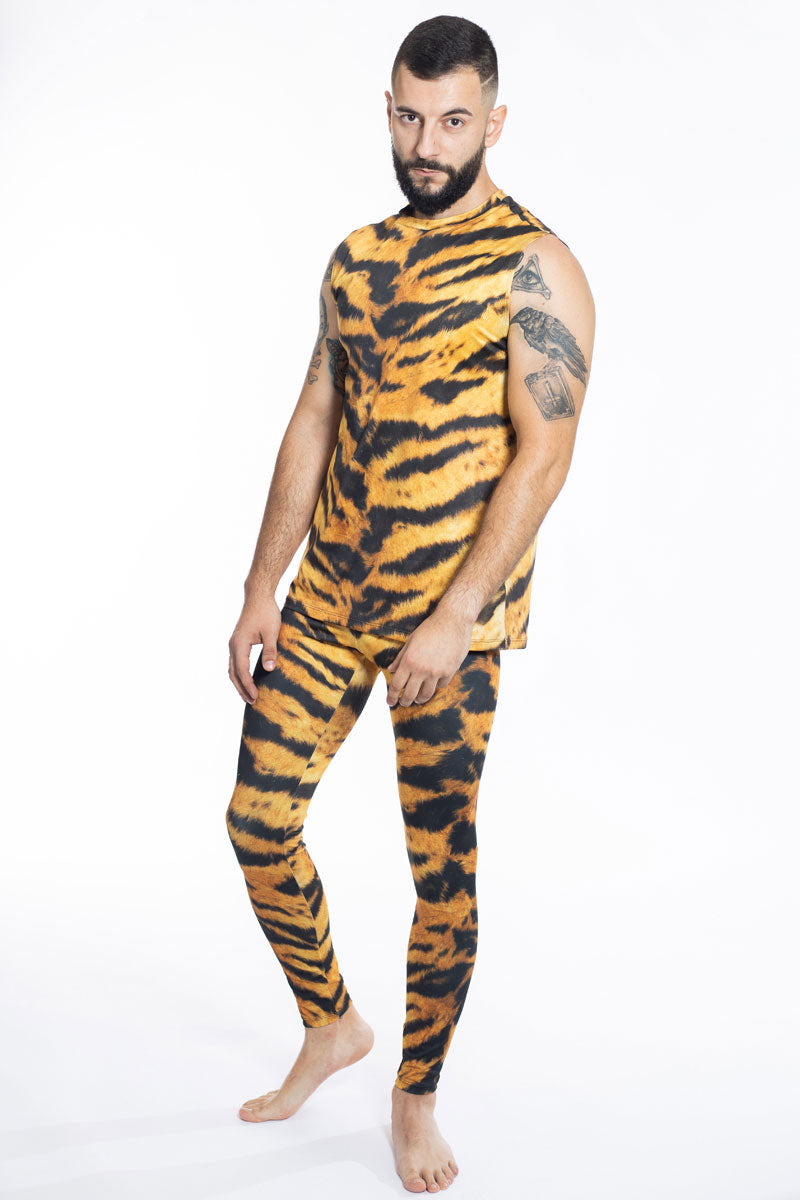 Tiger Men Leggings - Tiger Series Athlete Sports Wear