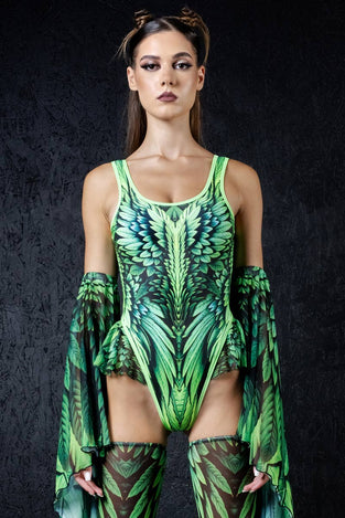 Rave Outfit Tinker Spell Balerina Bodysuit Close View